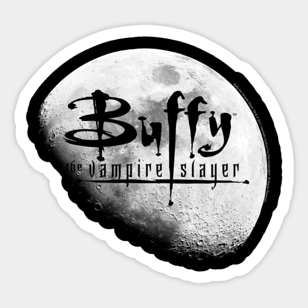 Buffy the Vampire Slayer Buffy Logo & Moon Sticker by defreitasysou